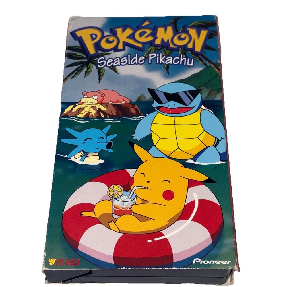 VHS Pokémon Seaside Pikachu 1997 Vintage Tape Collectible